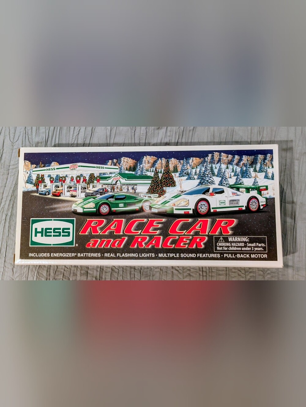 NIB Hess 2009 Race Car and Racer w/Pull Back Motor